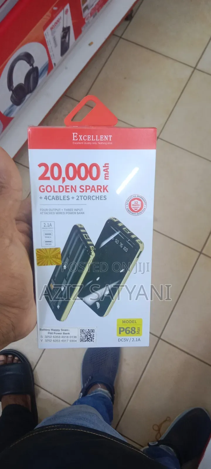 Original Excellent Power Bank 20,000mah Genuine