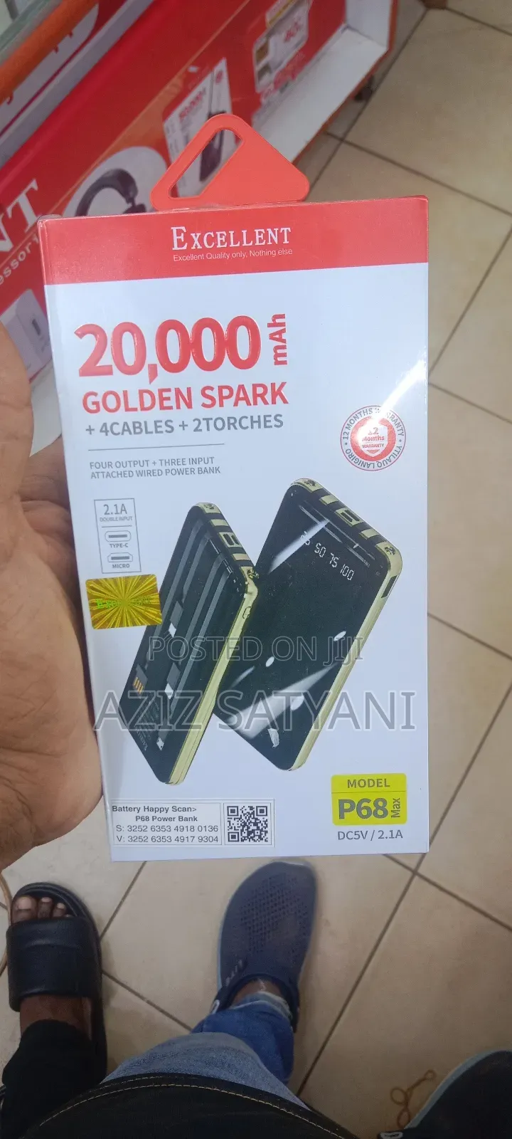 Original Excellent Power Bank 20,000mah Genuine