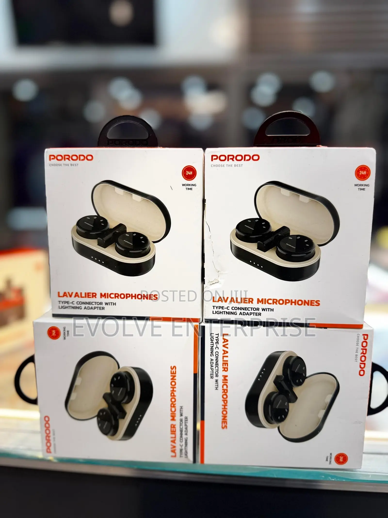 Porodo Lavalier Microphone Type-C Connector Lightning