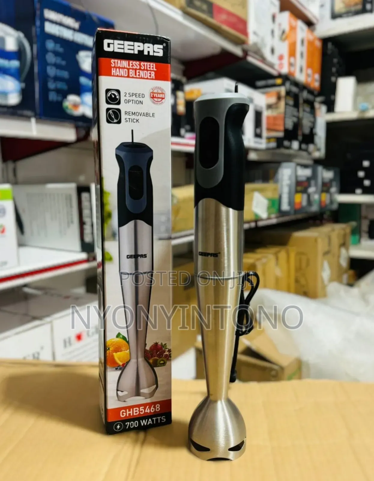 Geepas High-Quality Stainless Steel Hand Blender GHB-5468