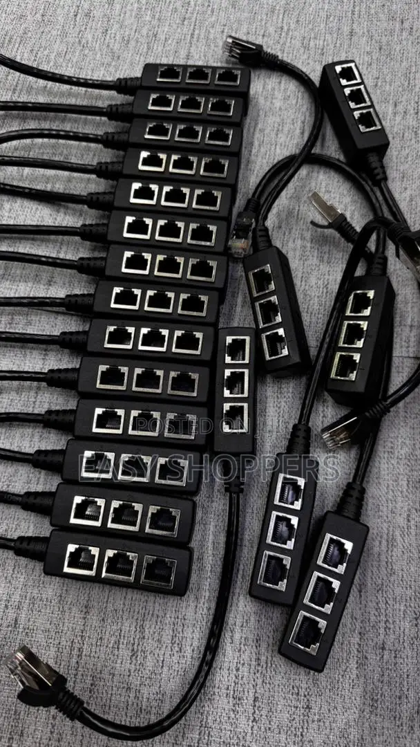 Rh45 Ethernet Splitter Male to Female Rj45 3ports