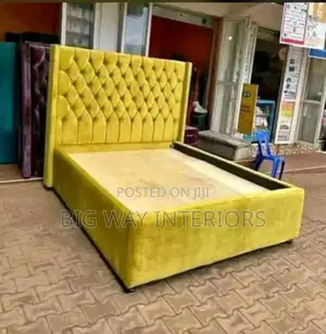 Five by Six Yellow Bed