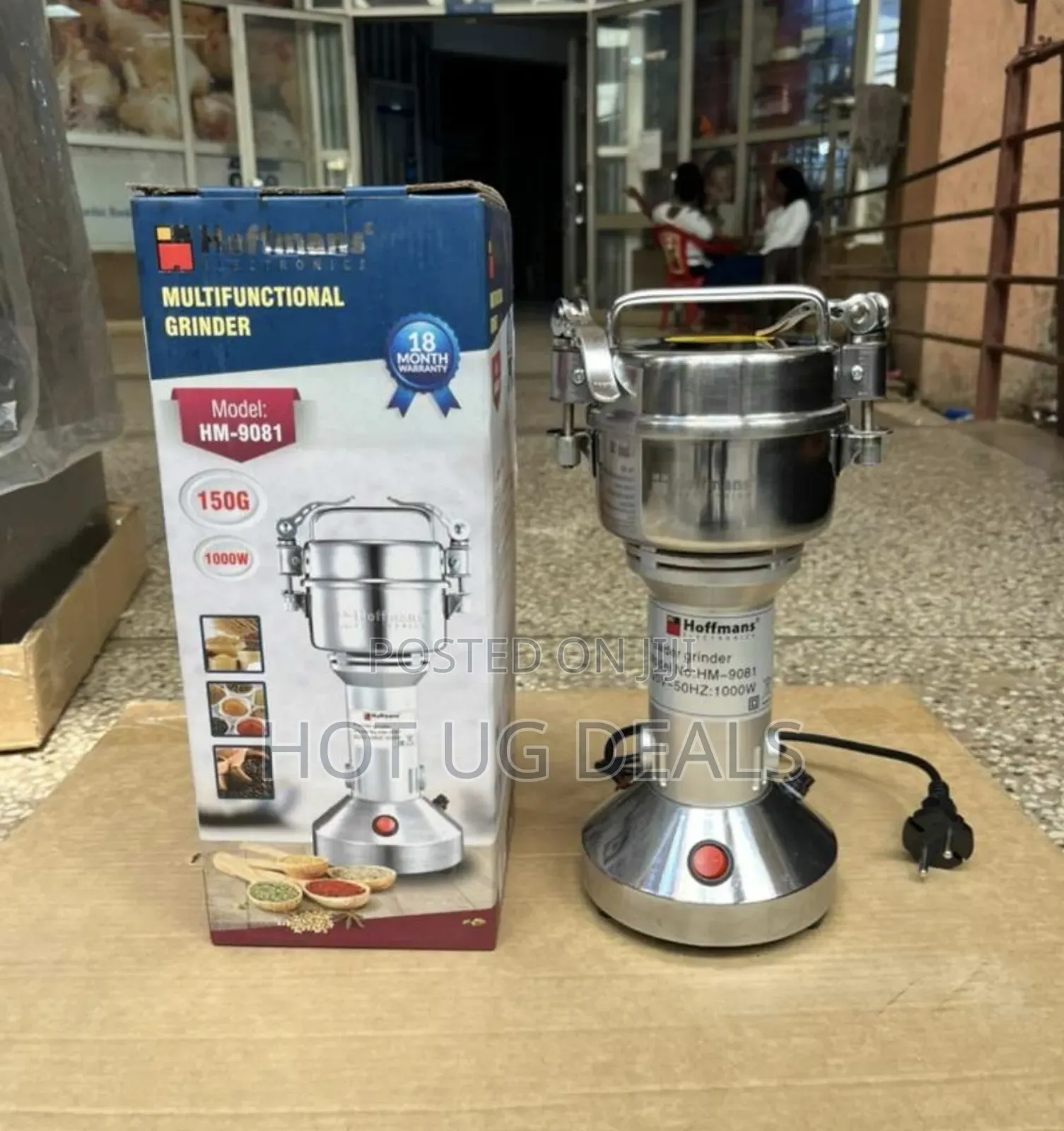 150g Hoffmans Electric Multifunctional Grinder Hm - Silver