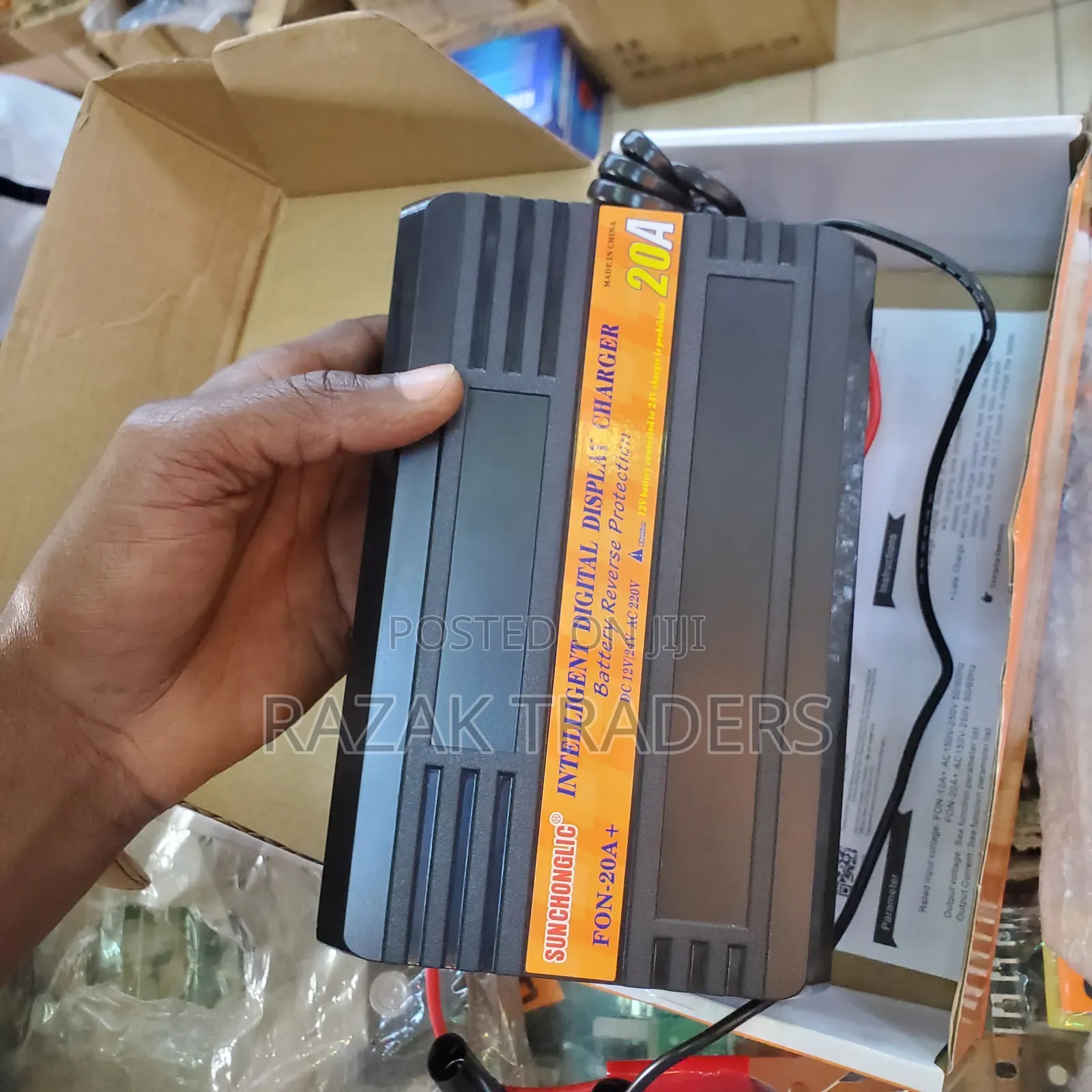 Intelligent Digital Display Charger -20a+ Dc 12v/24v Ac220v