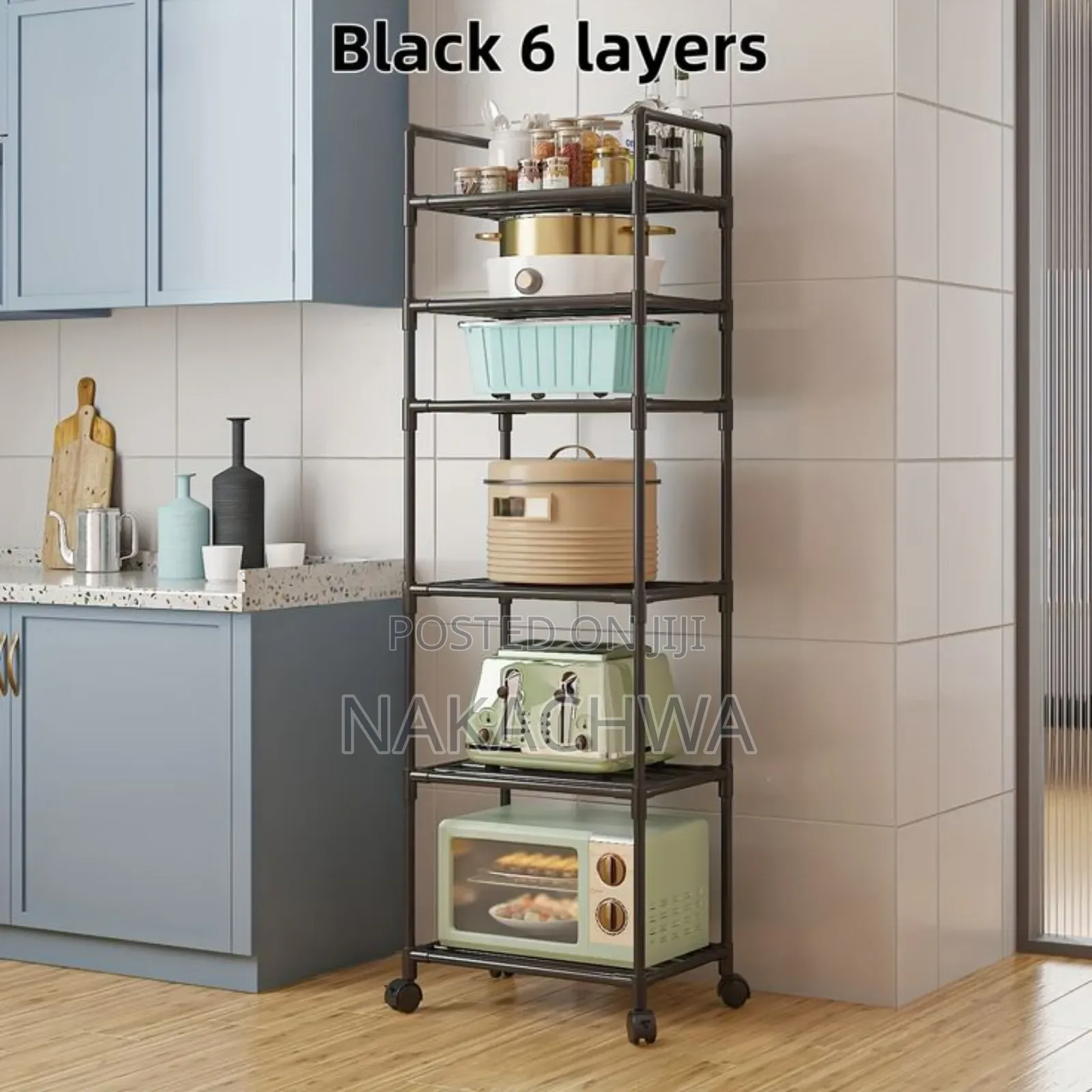 Its Foldable Black Stainless Kitchen Rack