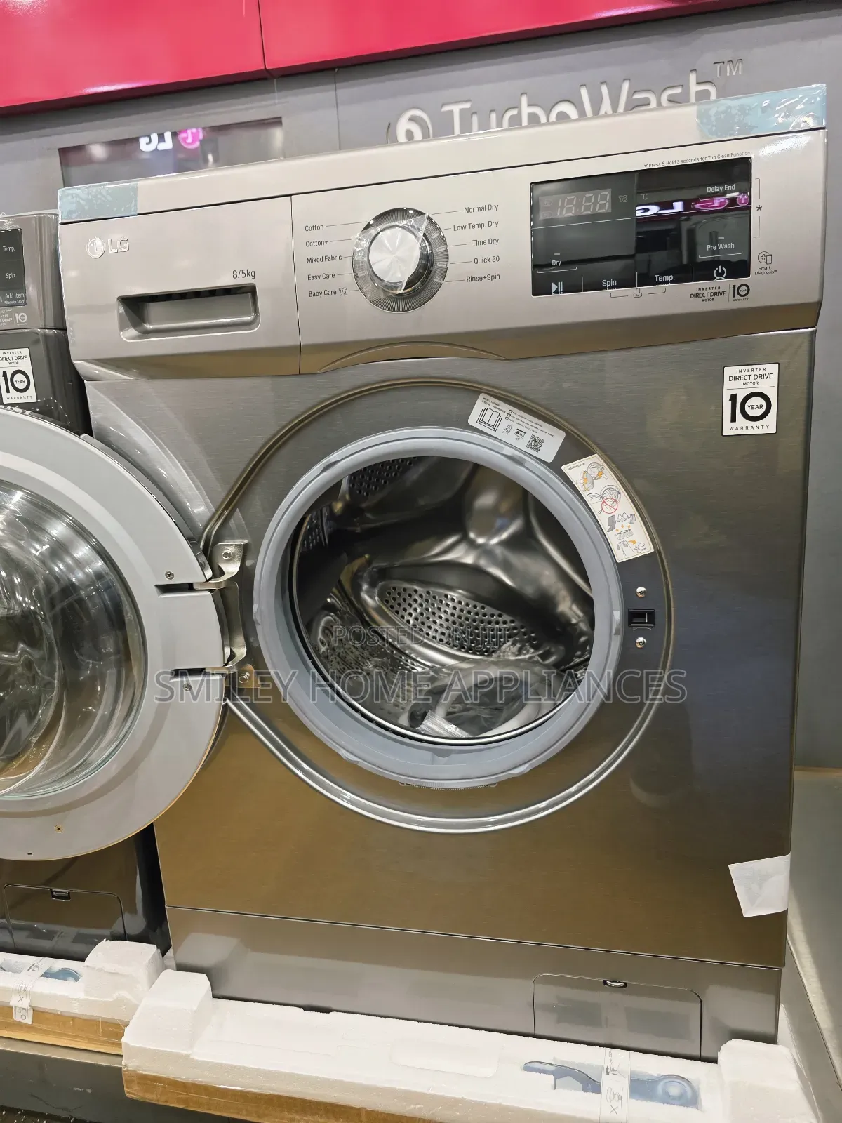 8kg Wash/5kg Dry Lg Frontloader Washing Machine at Discount