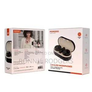 Photo - Porodo Lavalier Microphones Type-C With Lightning Adapter