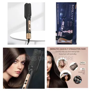 Sokany Hair Straightening Brush Sk-1009 Black