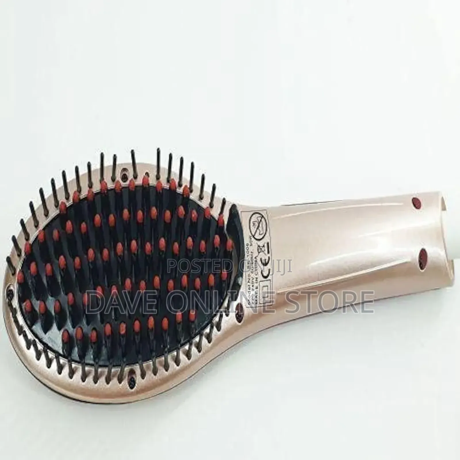 Sokany Hair Straightener Comb Brush With LCD Display- Gold