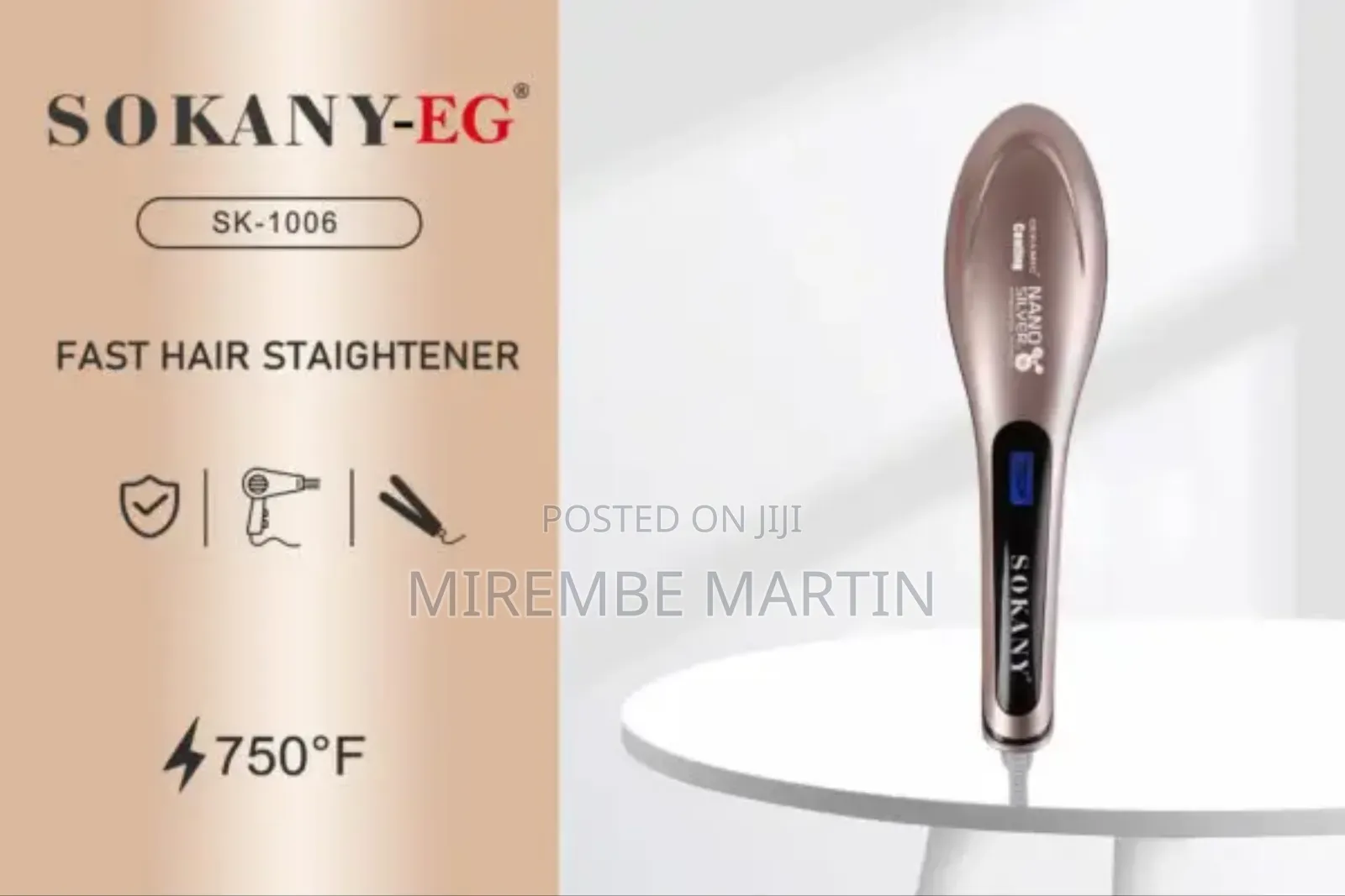 Ryer Sk-1006 Sokany Gold Hair Dryer Brush
