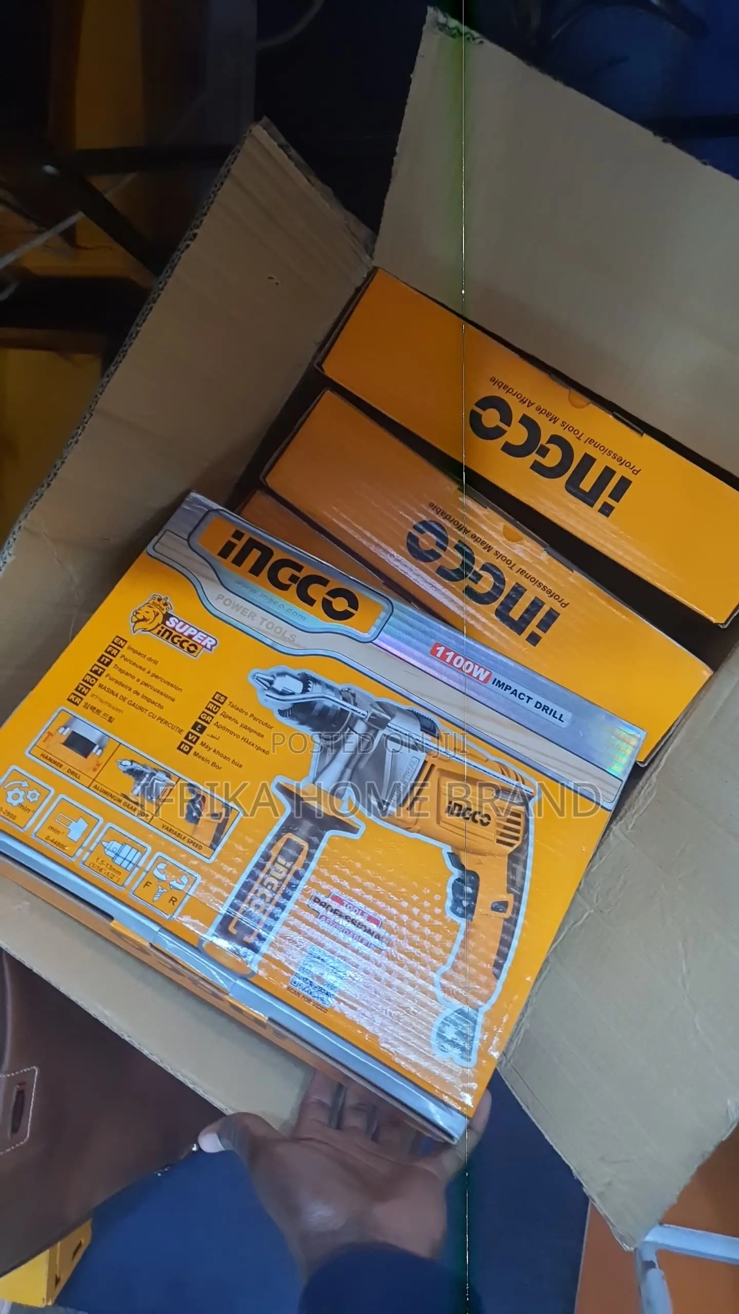 Ingco Impact Drill 1100w - Orange