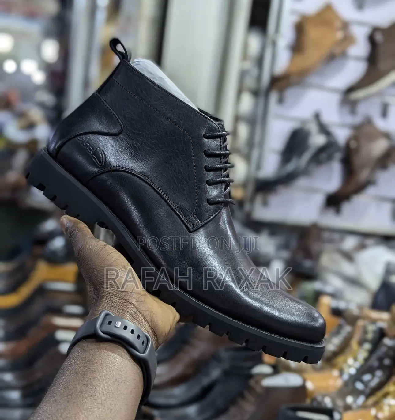 Men’S Black Clarks Formal Office Gentle Leather Boots