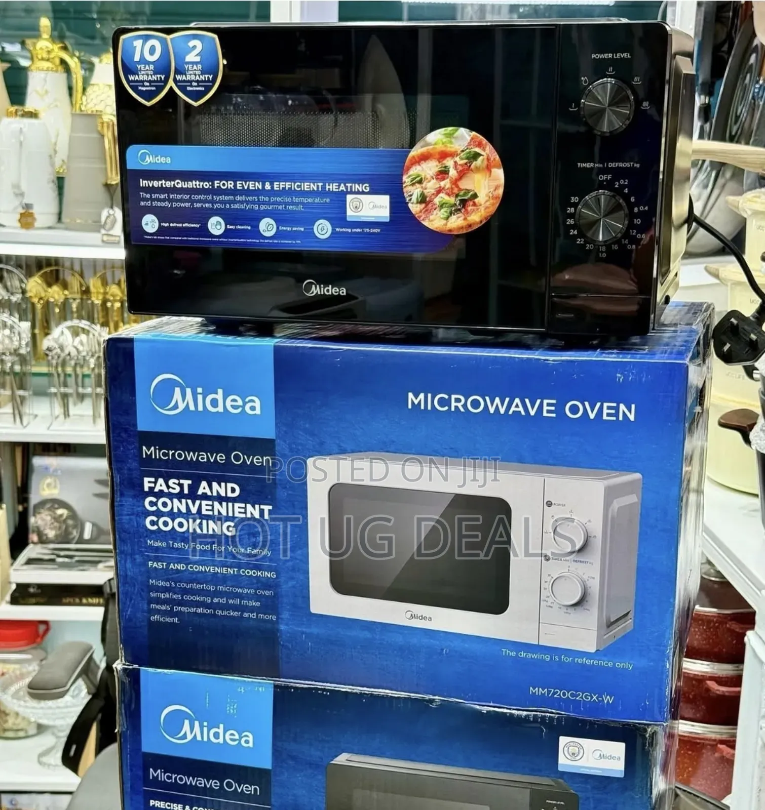 Midea 20l Manual Microwave Oven, 700w Mm720c2gx-b – Black