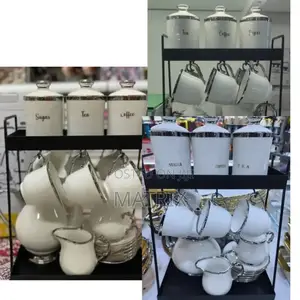 19 Pieces Ceramic Coffee Tea Pot Set