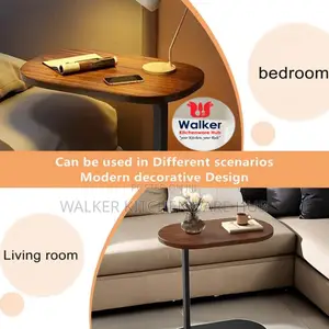 C-Shaped Coffee Round Side Sofa Table