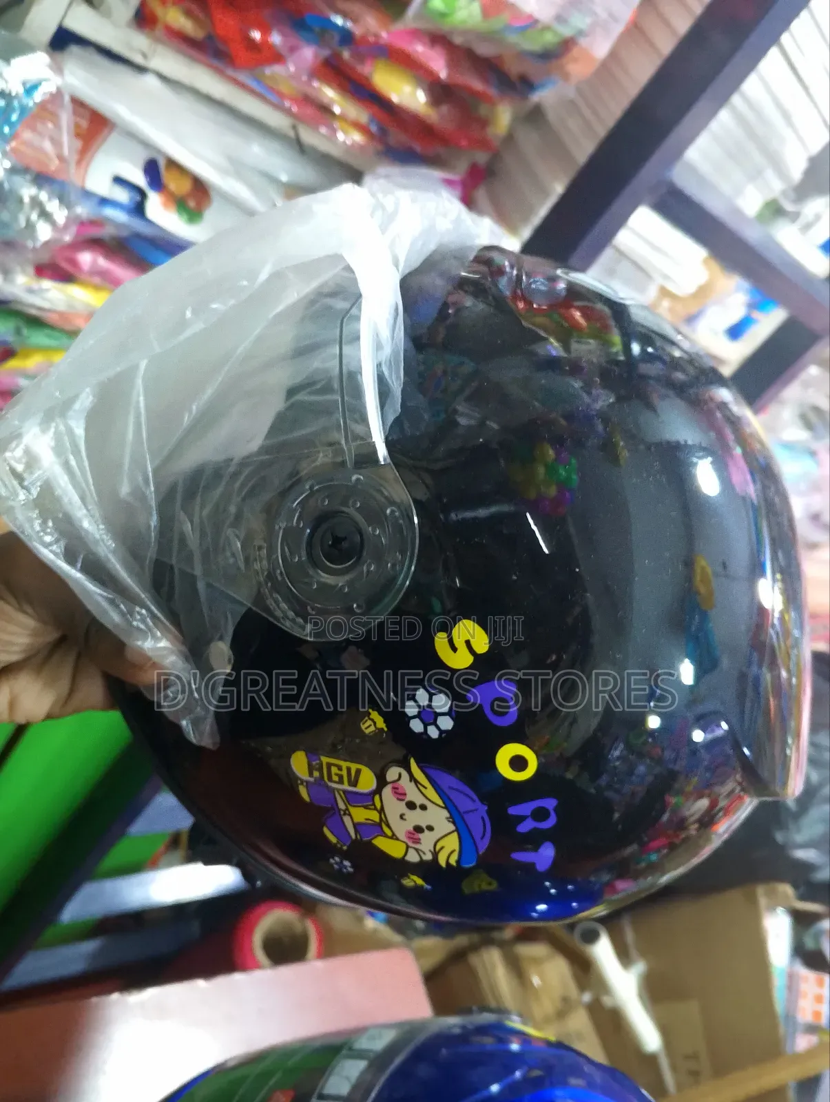 Blue Kids Head Helmet