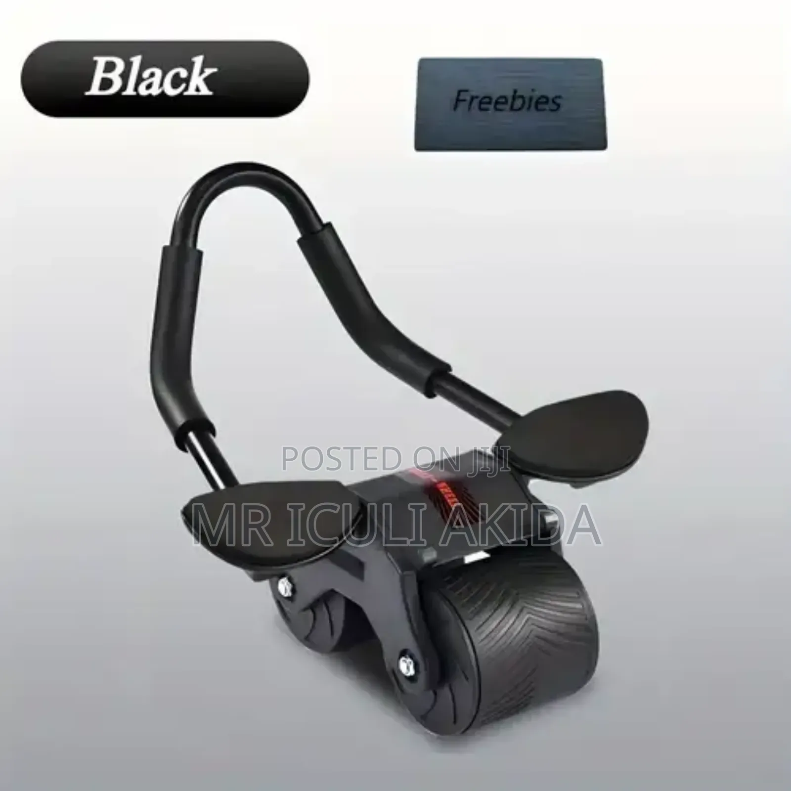 Black Double Wheel Abdominal Muscle Workout Ab Rebound Wheel