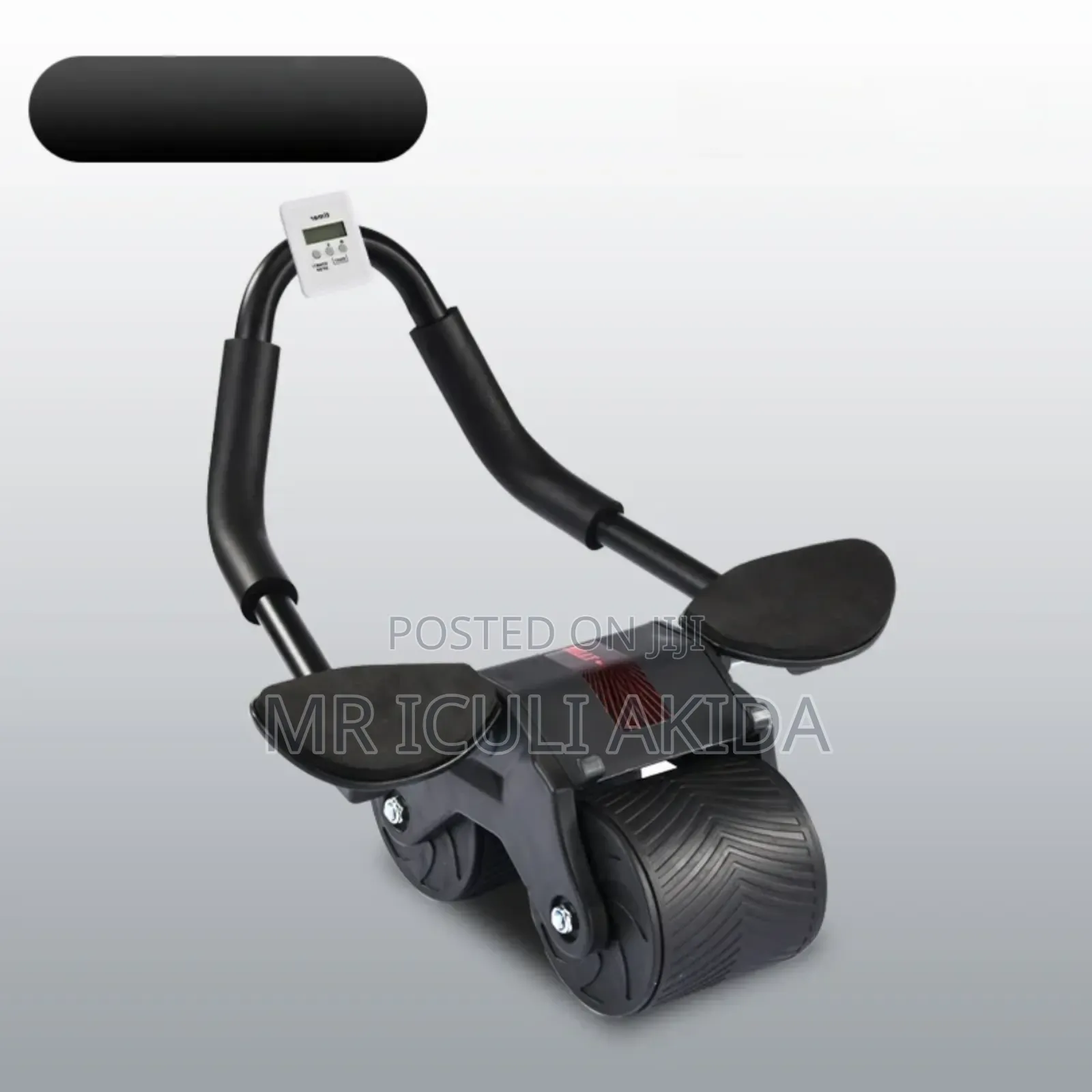Black Double Wheel Abdominal Muscle Workout Ab Rebound Wheel