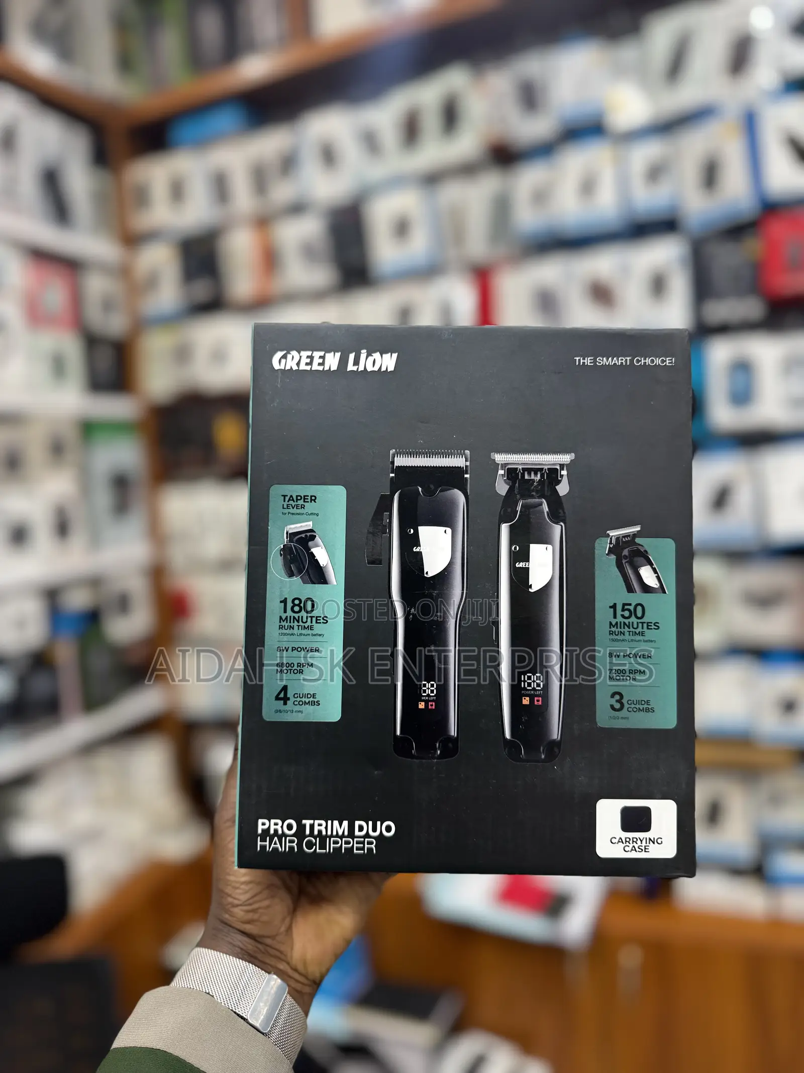 Green Lion Pro Trim Duo Hair Clipper - Black