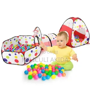 3pcs Kids/Toddler Playing Toy Tents With Tunnel