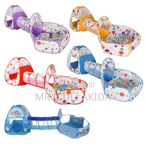3pcs Kids/Toddler Playing Toy Tents With Tunnel