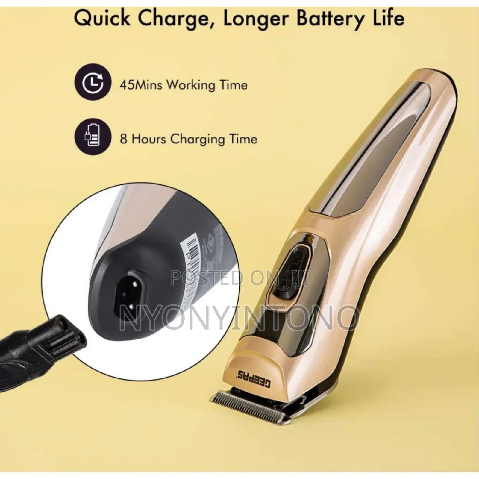Geepas Top-Quality Rechargeable Hairclippergtr-56023