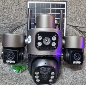 Solar Camera 4g 8mp 3lens All Move 360-Degrees Free Memory