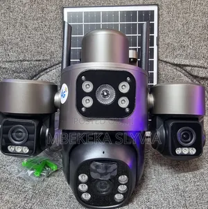 Solar Camera 4g 8mp 3lens All Move 360-Degrees Free Memory