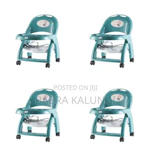 Portable Folding Baby Low Chair With Tray and Wheels