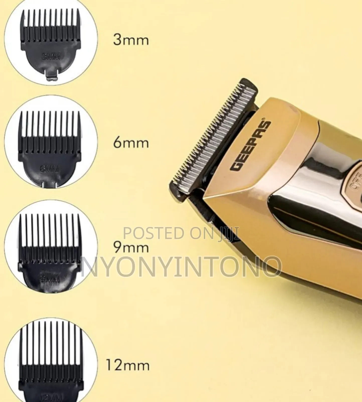 Geepas Golden Rechargeable Hair Clipper GTR-56023 2yrs Warranty