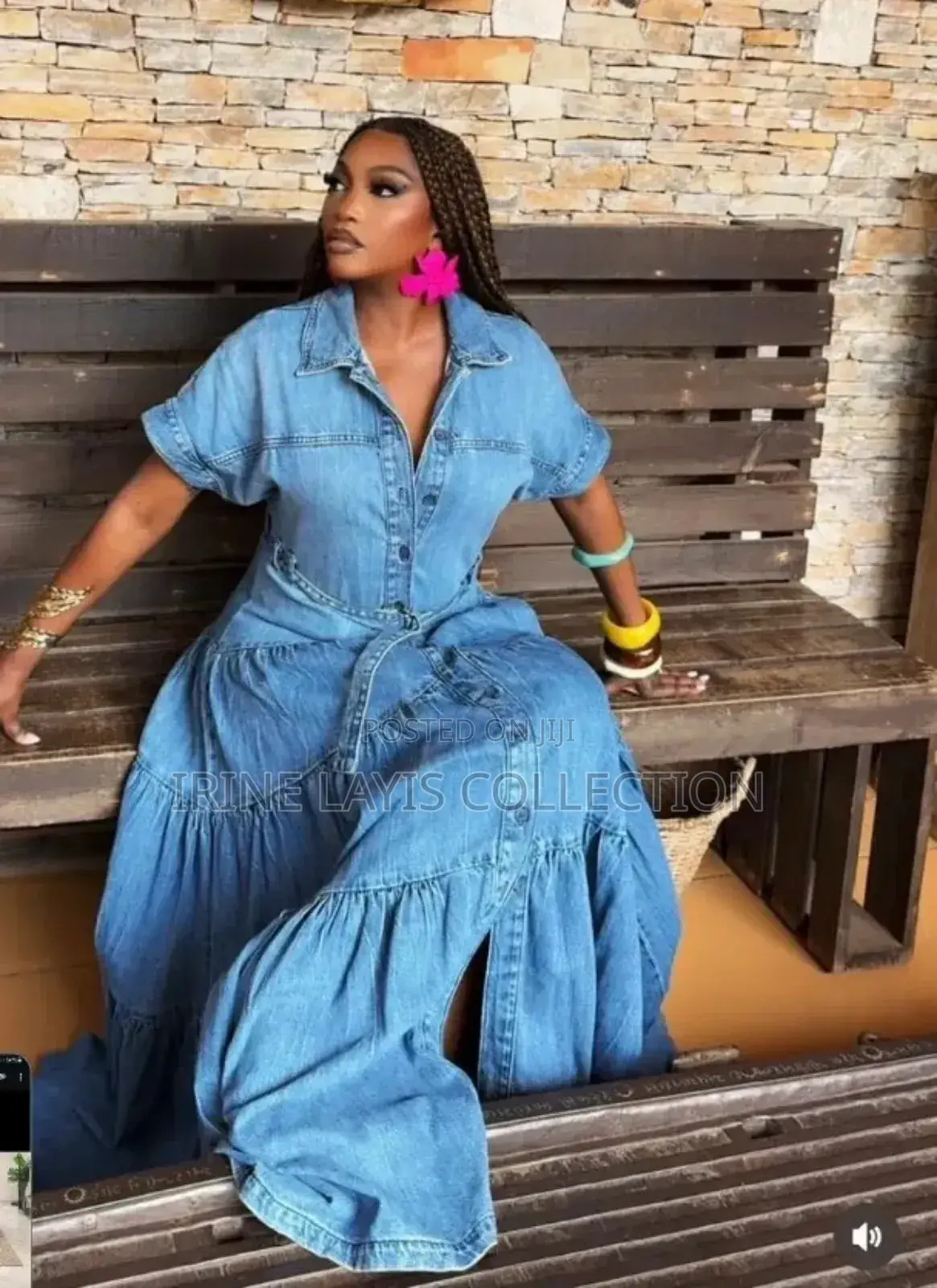 Lady's Long Jean Dresses