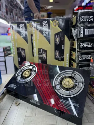 Gaston Double Gas Stove 2 Burner With Glasstop - Black