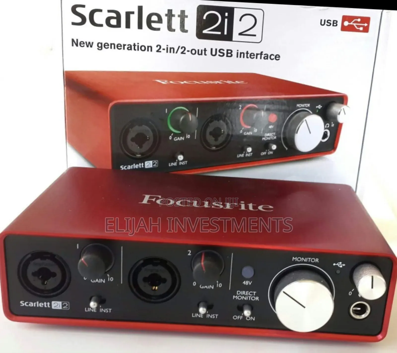 Focusrite Scarlett 2i2 2rd Gen Usb Audio Interface.