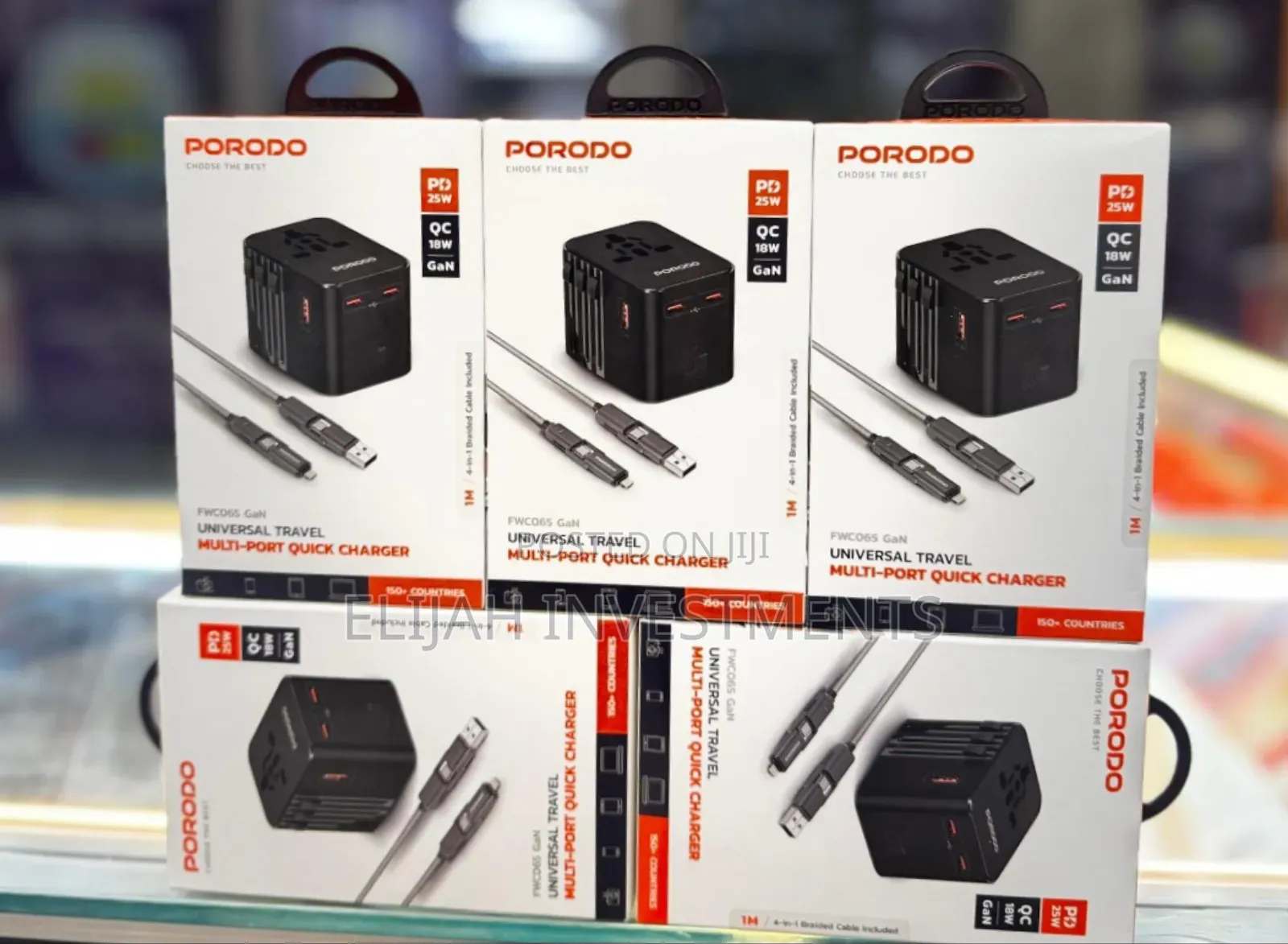 Porodo 25w Universal Travel Multi Port Quick Charger