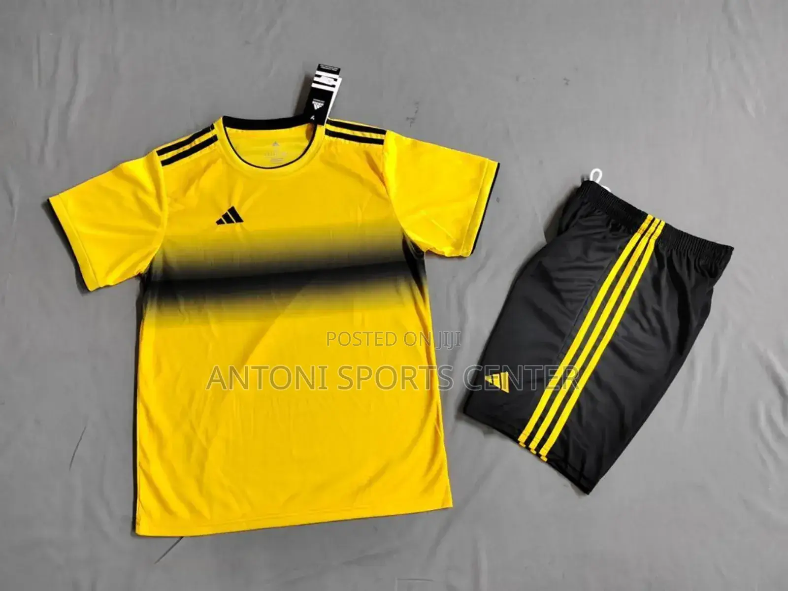 Yellow Plain Adidas Jersey for Kids