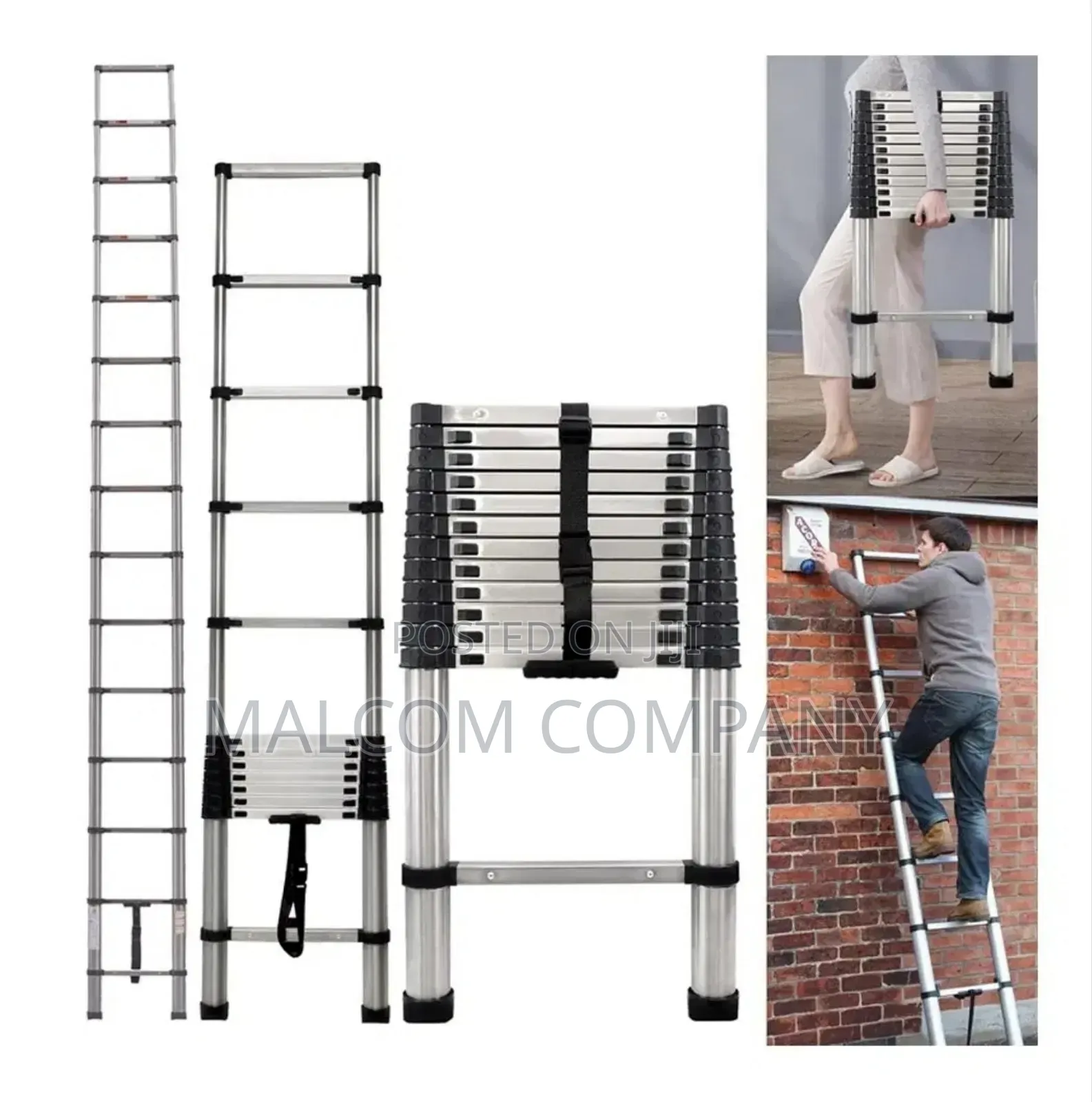 Heavy Duty Telescopic Aluminum Ladder 5.4