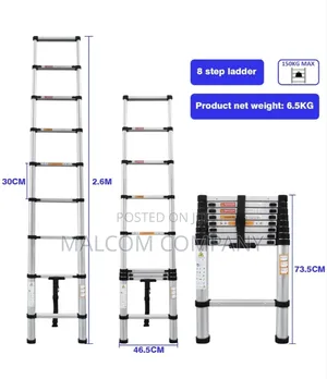 Heavy Duty Telescopic Aluminum Ladder 5.4