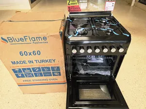 Blueflame 60*60 Black Gas Cooker Oven With a Turbo Oven Fan