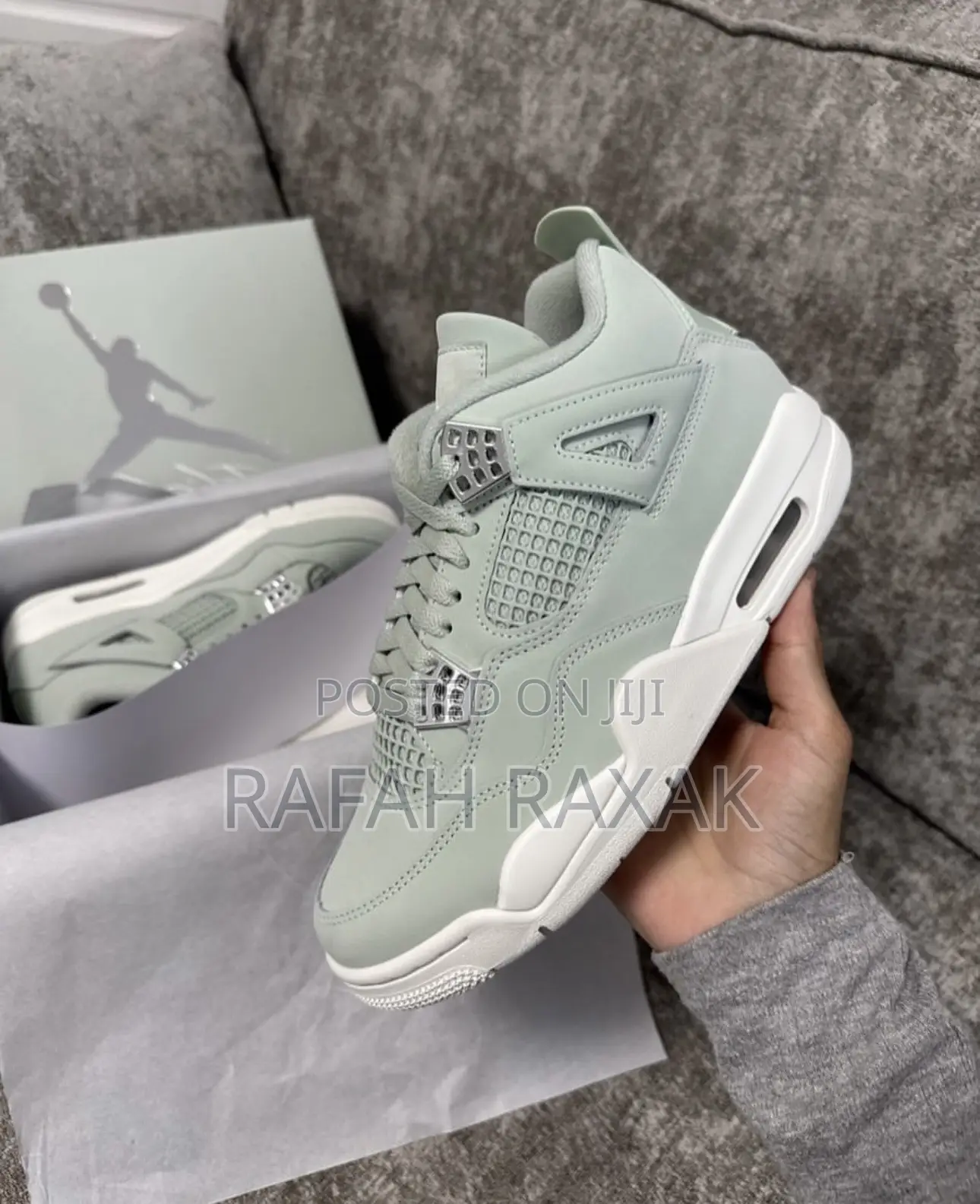 Original Air Jordan 4 Retro “Seafoam Sail” Sneakers