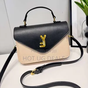 Women Sling Handbag With Metal Logo
