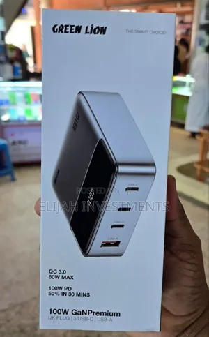 Green Lion 100w Superfast Laptop/ Smartphone Adapter Charger