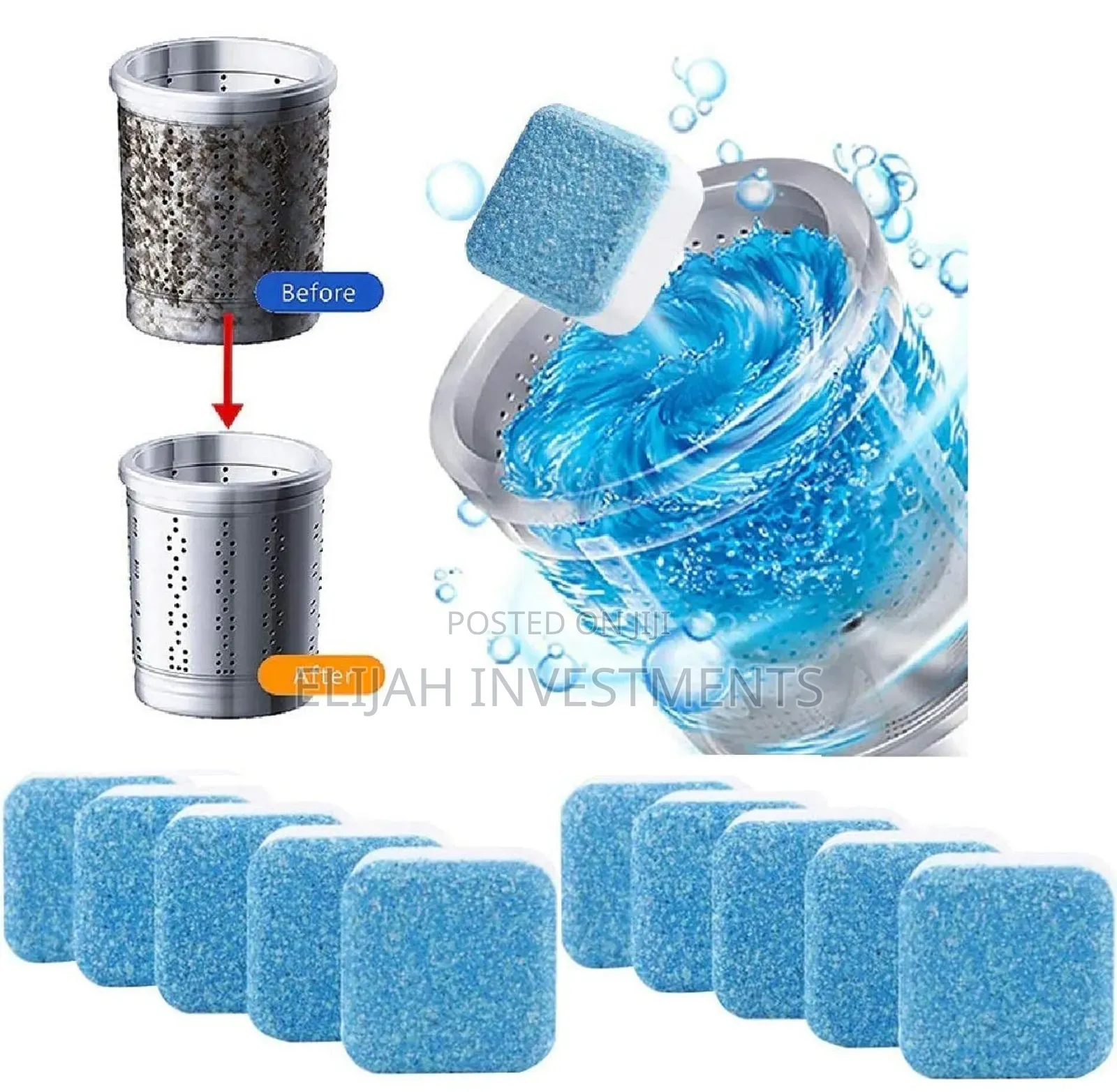 24pcs Washing Machine Cleaning Tablets