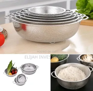 6 Sizes Stainless Steel Vegetable Sieve Colander Fine Mesh