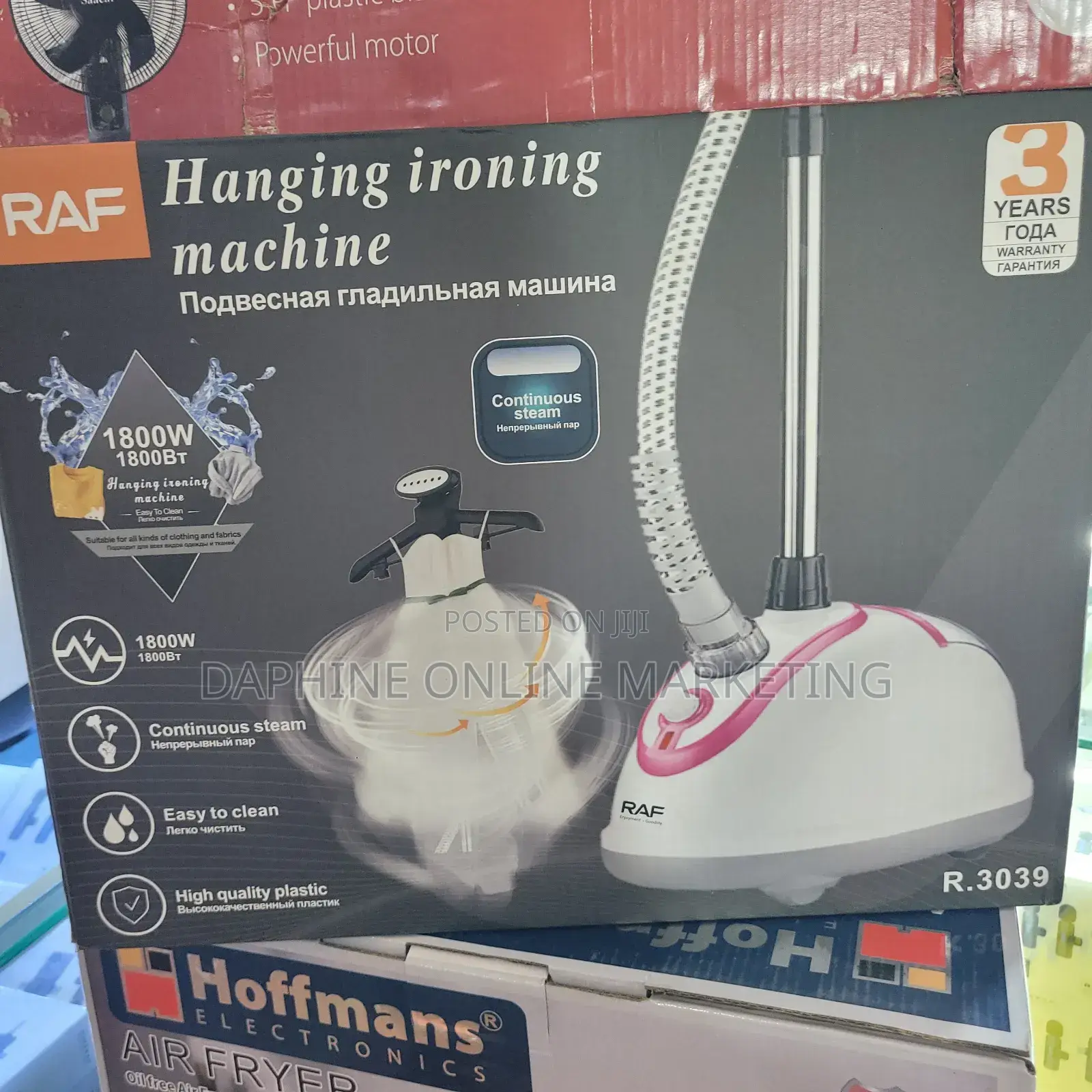 Raf Garment Steamer and Hanging Pole