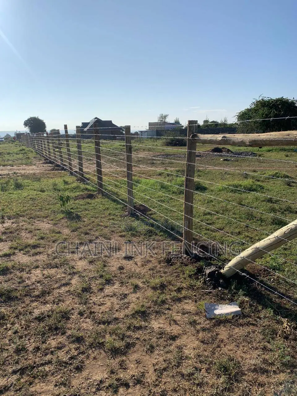 Treated Poles Barbered Wire Fencing