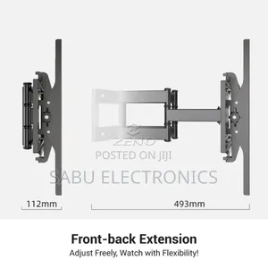 Heavy Duty Double Arm Tv Wall Mount – 43" to 80"- Universal