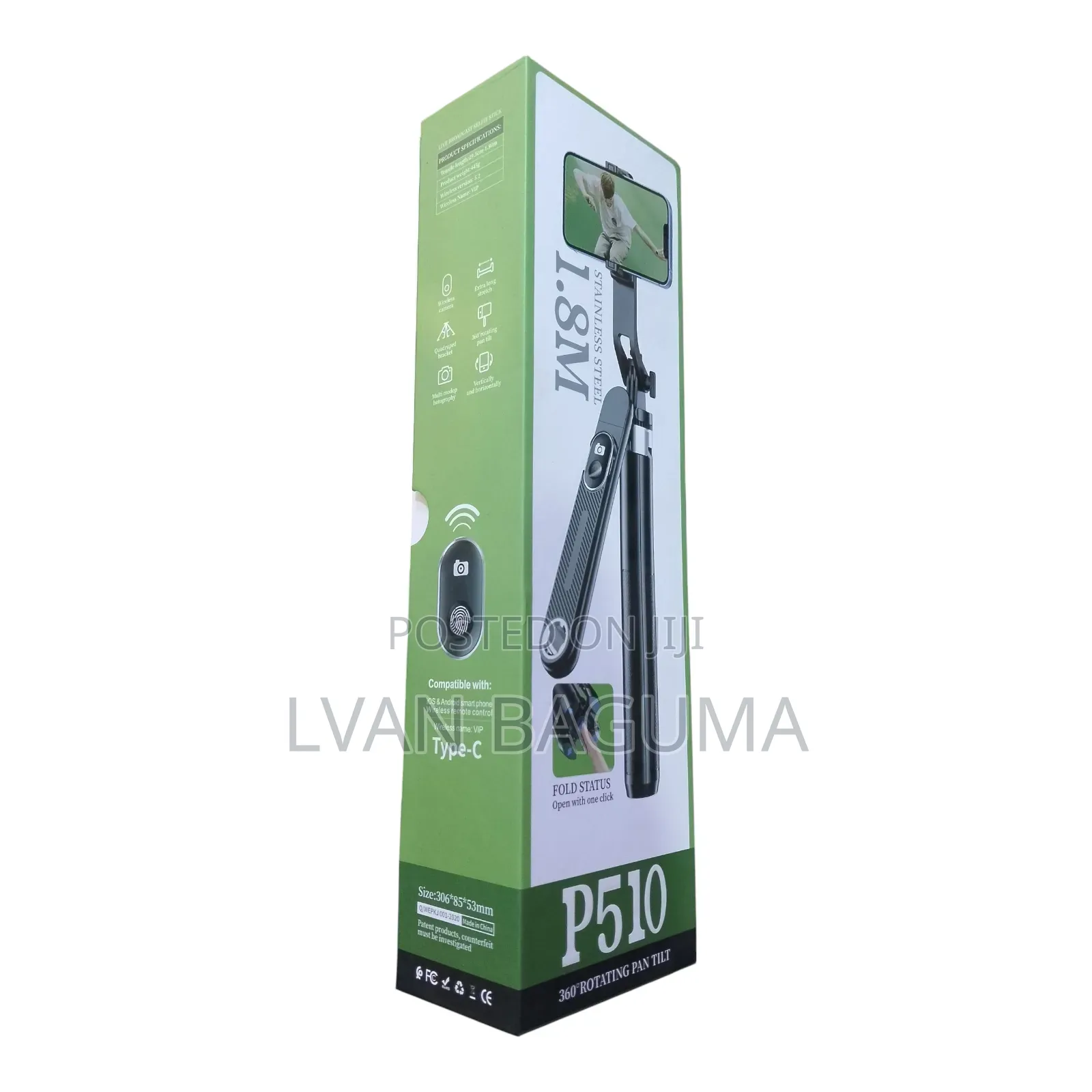 All-in-One Tripod | Selfie Stick | Bluetooth Remote – P510”