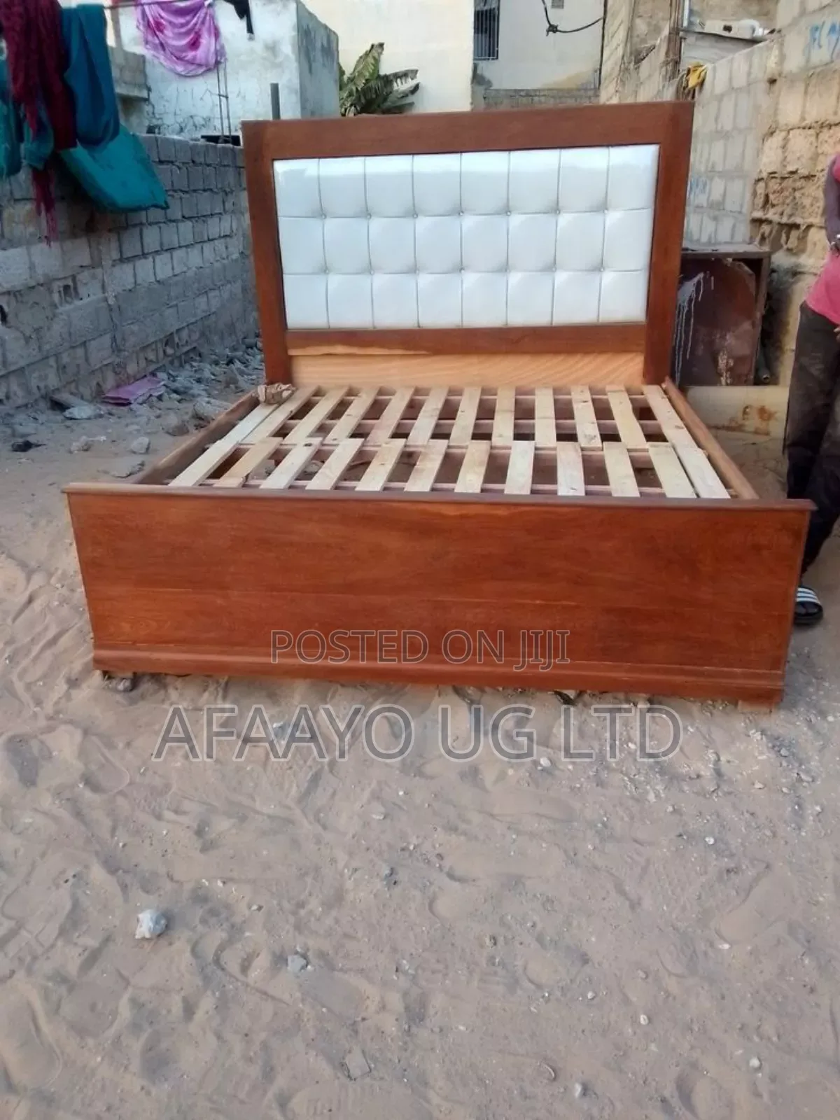 Cushioned Wooden Bed