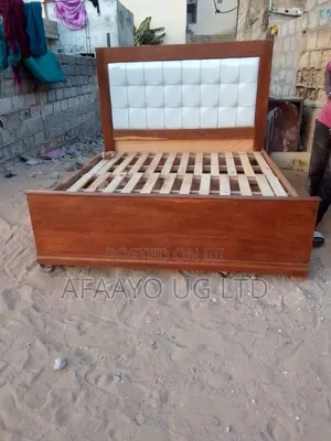 Cushioned Wooden Bed