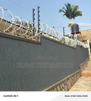 Electric Fence on 100fts by 45fts Wall Fence